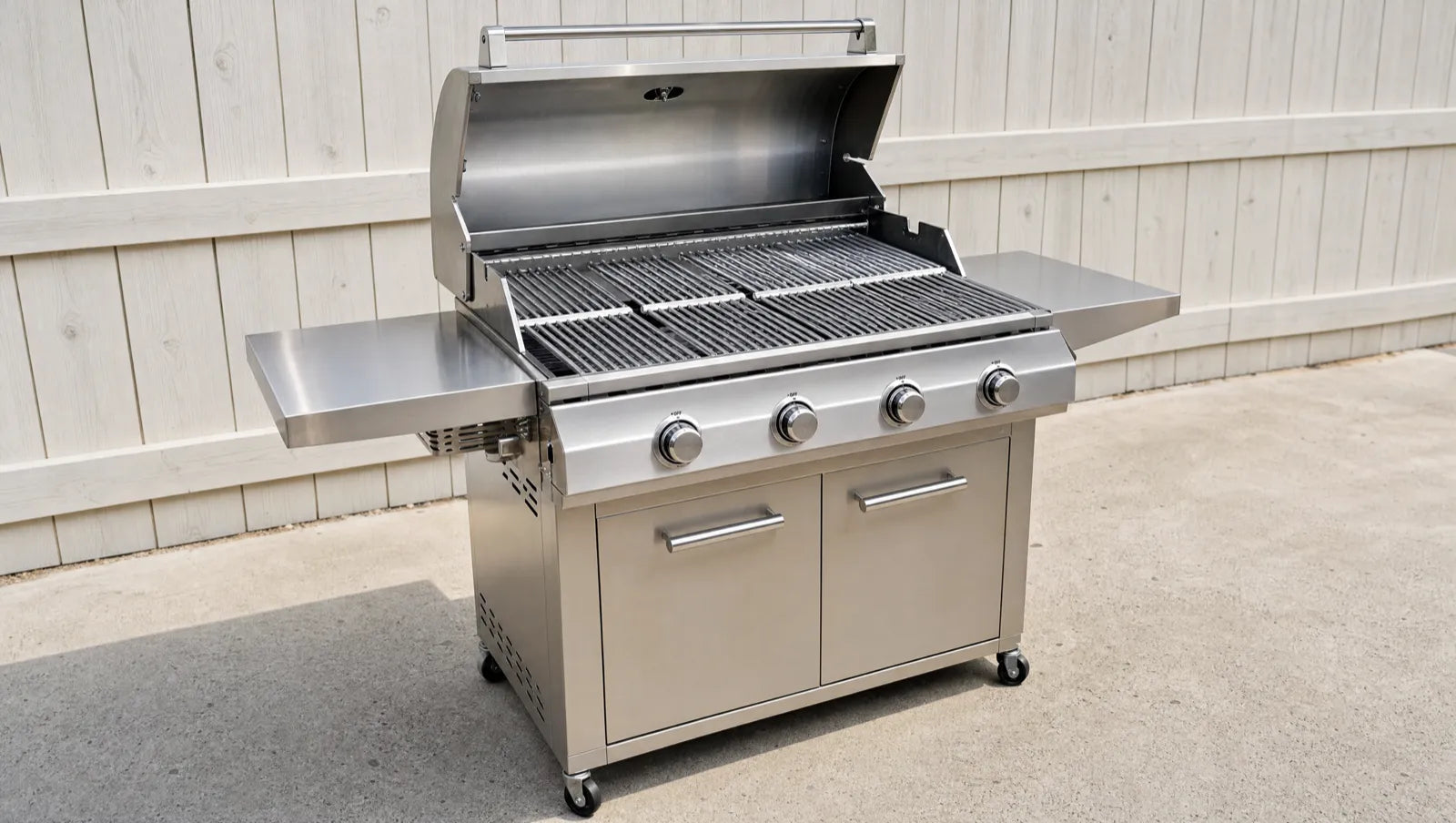 Same BBQ clean and gleaming after using GRIZZLA